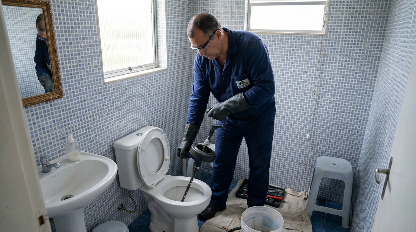 Desentupimento de vaso profissional em Limeira‑SP