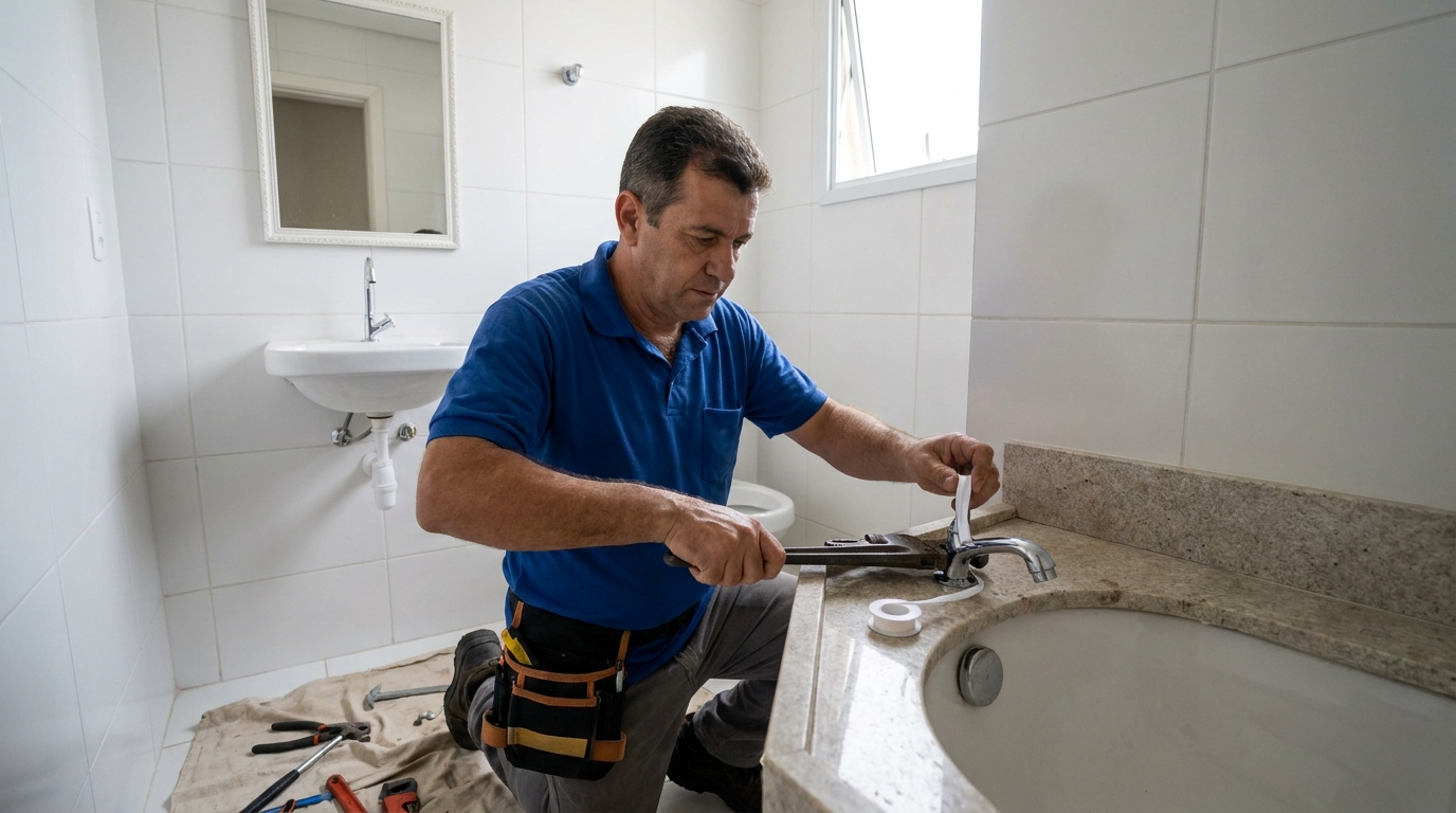 Instalação de torneira de cozinha em Limeira‑SP