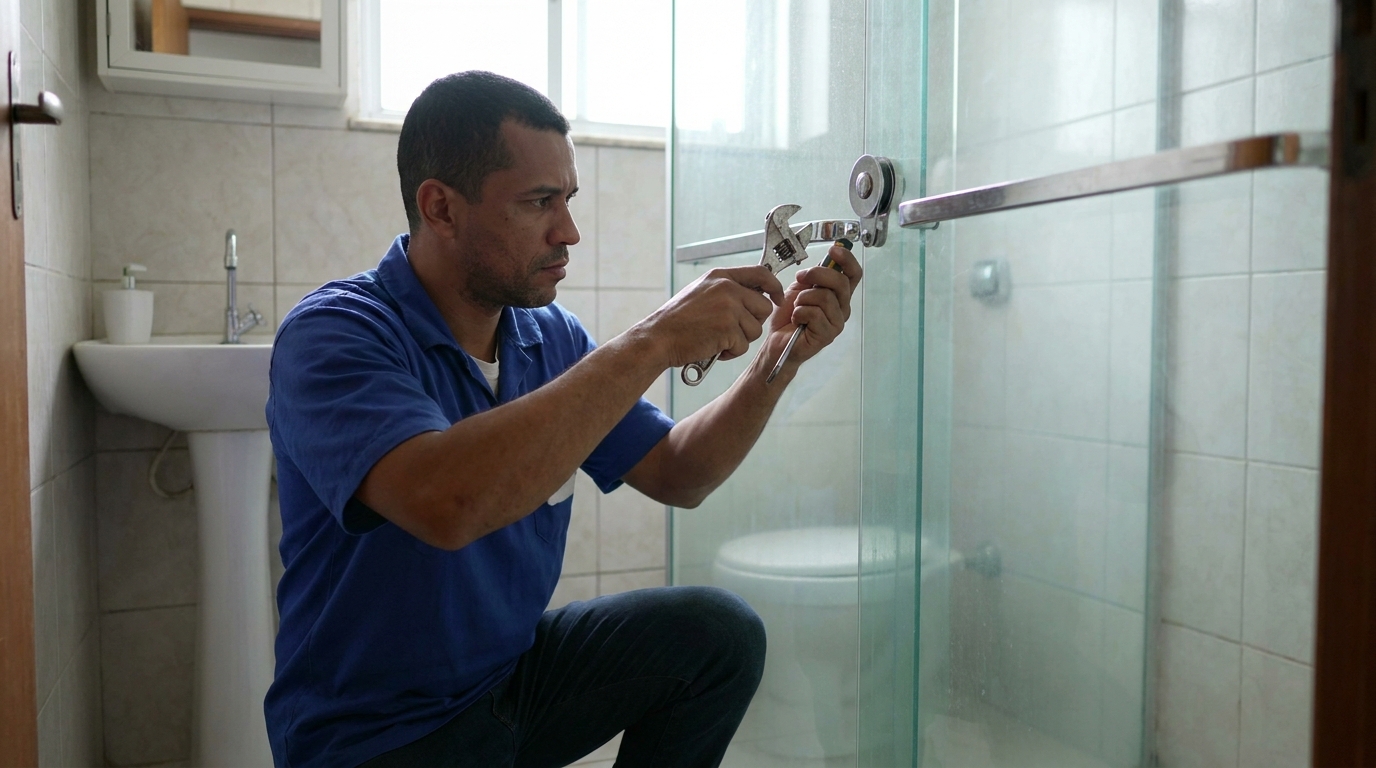 Manutenção e reparo de box de vidro perto de mim em Limeira‑SP